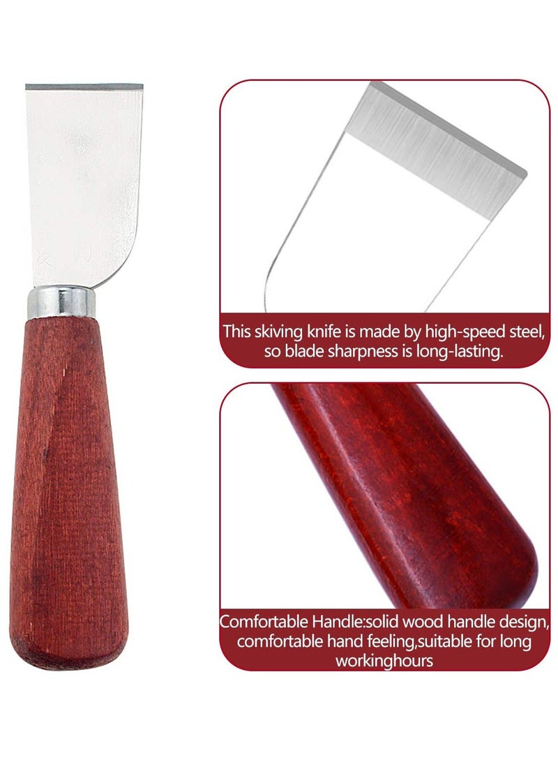 Y&D Metal Leather Skiver Set, 5 Kinds of Working Tool with 6 Pieces Sharp Skiver, 16 Pcs Safety Beveler DIY Cutting Kits for Craft, Making - Image 2