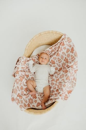 Copper Pearl Swaddle Blankets for Newborns Soft Stretchy Receiving Blankets for Boys and Girls Large 46 x 46 Inch Baby Blankets Lightweight and Breathable Swaddles Gingerbread - Image 3