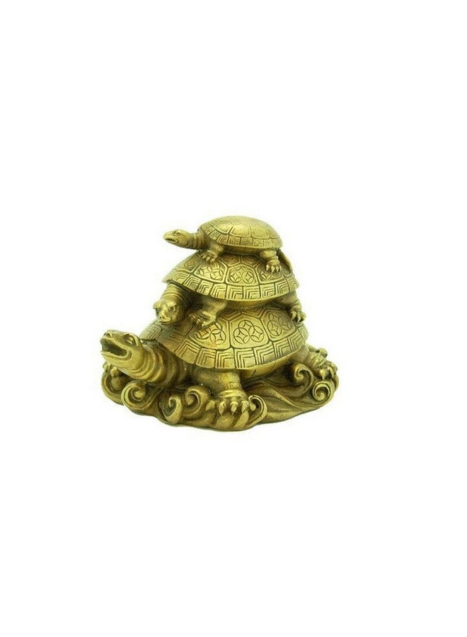 GJ Feng Shui Three Tiered Tortoises for Longevity Showpiece - 8 cm - Image 2