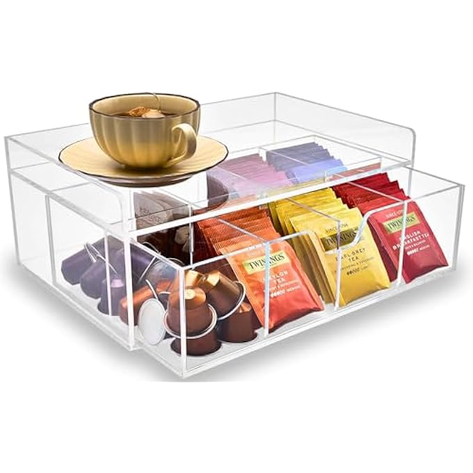Meicloud Acrylic Tea Bag And K Cup Drawer Storage Box - Image 2