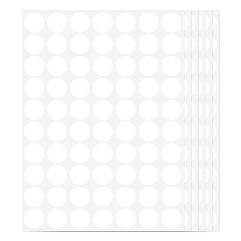 Ouzoustate 1400 PCS White Circle Dot Stickers 3/4" Round Color Coding Label Stickers - Image 1