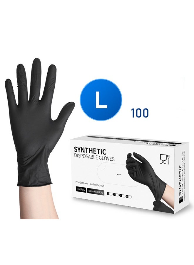 General Disposable Gloves L, Food Safe，Latex-Free and Powder-Free Clear Vinyl Gloves for Cooking, Food Prep, Household Cleaning, Exam| Medium,100 Counts  - Image 1