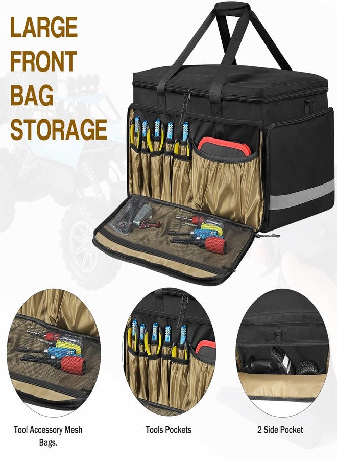ORKELS Storage Bag for Traxxas RC 1/14, 1/16 & 1/18 Cars, Protective Carry Case with Bottom Clapboard and Multi-Pockets for Tools & Accessories, Black - Image 3