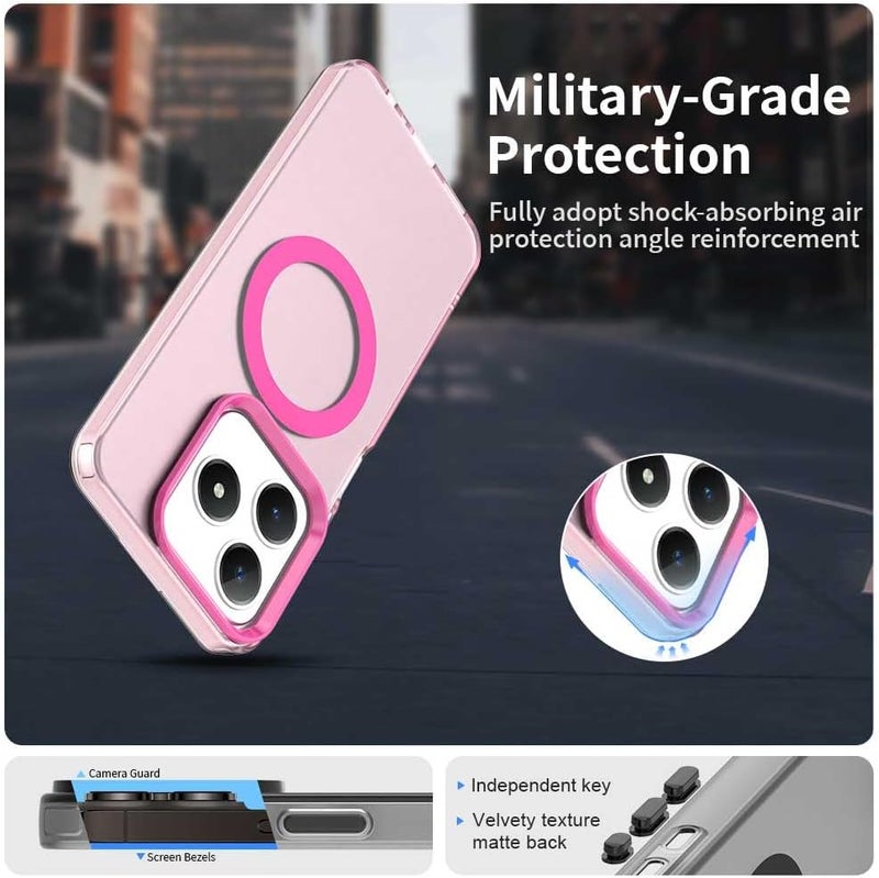 Mingwei Case For Realme C61/Note 60 4G Clear Soft Tpu Shock Absorption Slim Lightweight Shockproof Cover Hybrid Protective Case Pink, Realme C61/Note 60 4G - Image 2