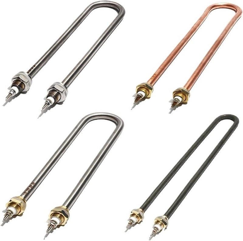Electric Water Heating Element 1000W 1500W M16 M18 Copper Thread Tubular Heater Pipe 110V/220V/380V for Boiler(Black tube,110V_210MM 1.5KW M18) - Image 3
