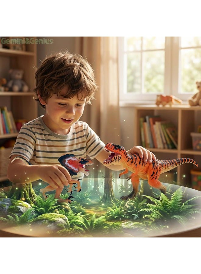 Gemini&Genius Gemini & Genius Dinosaur Toys Dilophosaurus Action Figure, Gifts, Stocking Stuffer, Birthday Cake Topper, Family Party Gifts, Room Decoration for Kids 3 Year Olds and Up - Image 5