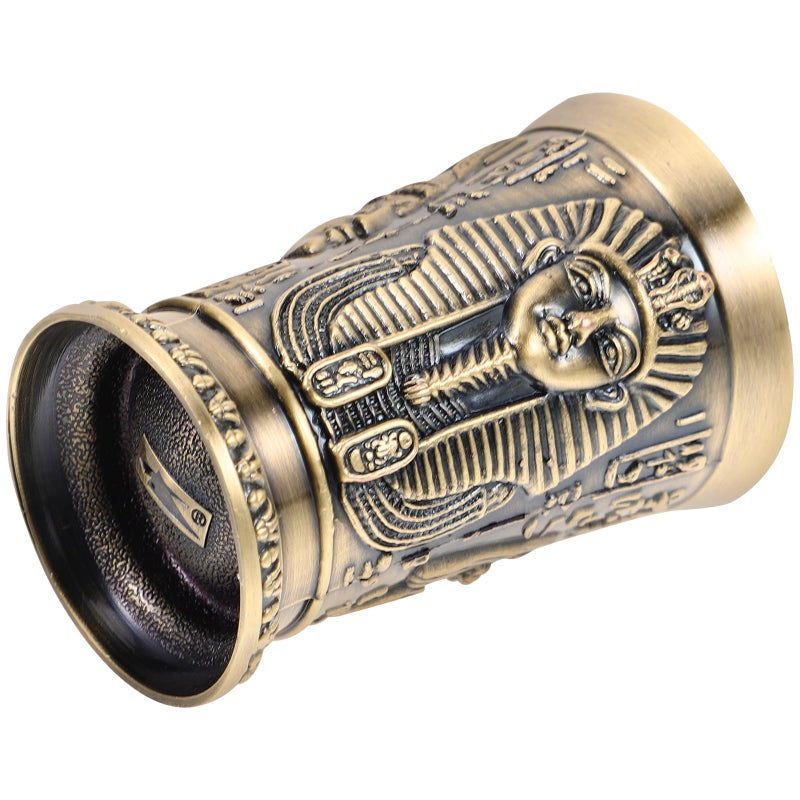 Vintage Egyptian Metal Liquor Shot Glass Retro Copper Finish Drinking Cup - Image 2