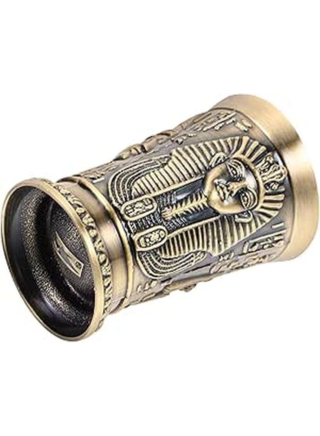 Vintage Egyptian Metal Liquor Shot Glass Retro Copper Finish Drinking Cup - Image 1