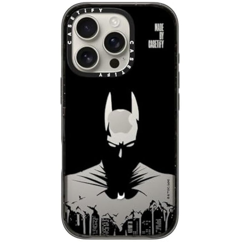 Casetify Impact iPhone 16 Pro Case 【Batman Co-Lab / 4X Military Grade Drop Tested / 8.2ft Drop Protection/Compatible with Magsafe】 - Batman Shadow - Clear Black - Image 3