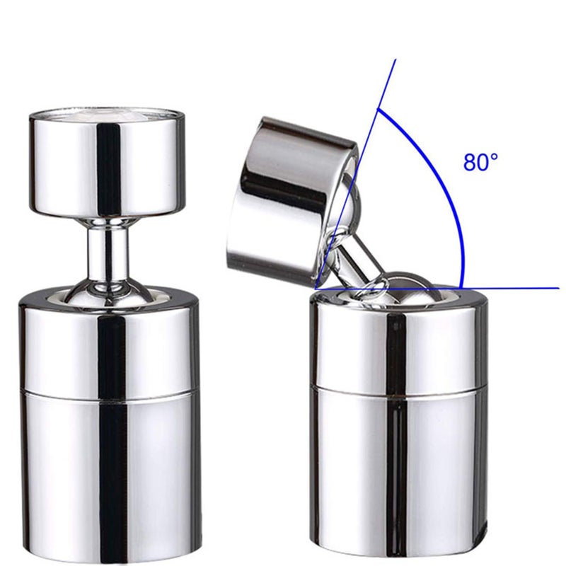 Faucet Aerator 360 Degrees Swivel Faucet Spray Aerator Kitchen Tap Water Saving Nozzle Sprayer Big Angle Bathroom Basin Dual-function Lengthen Extender - Image 5