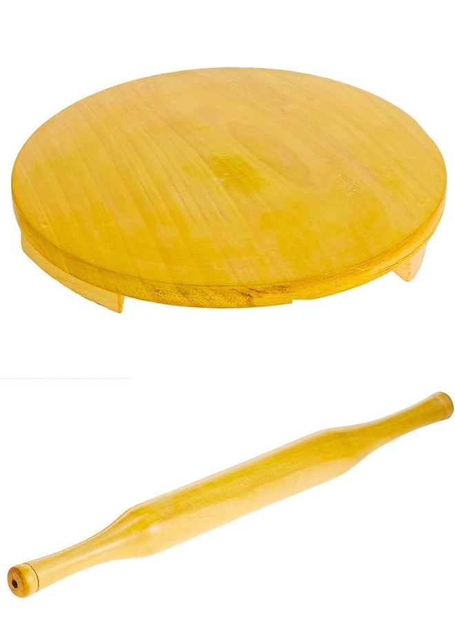 Chase Up Wooden Rolling Pin and Board Set, 10 Inch , Wooden, WCB010,Chakla Belan, Roti Roller, Chapati Maker, Roti Maker, Tortilla Roller - Image 3
