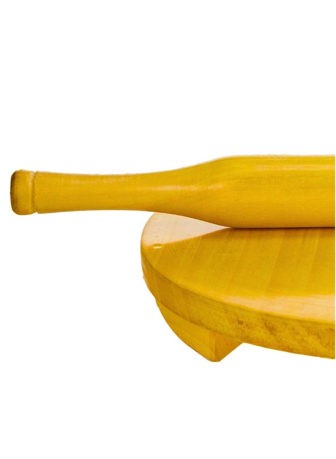 Chase Up Wooden Rolling Pin and Board Set, 10 Inch , Wooden, WCB010,Chakla Belan, Roti Roller, Chapati Maker, Roti Maker, Tortilla Roller - Image 2