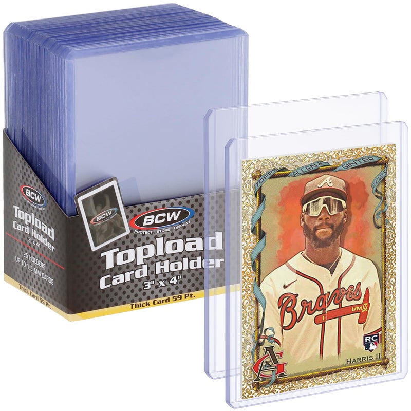 BCW 59 PT Thick Card Top Loaders Protective Thick Toploaders for Trading Cards Up to 59PT Rigid Card Toploader for Memorabilia Collectibles 100 Pack - Image 2