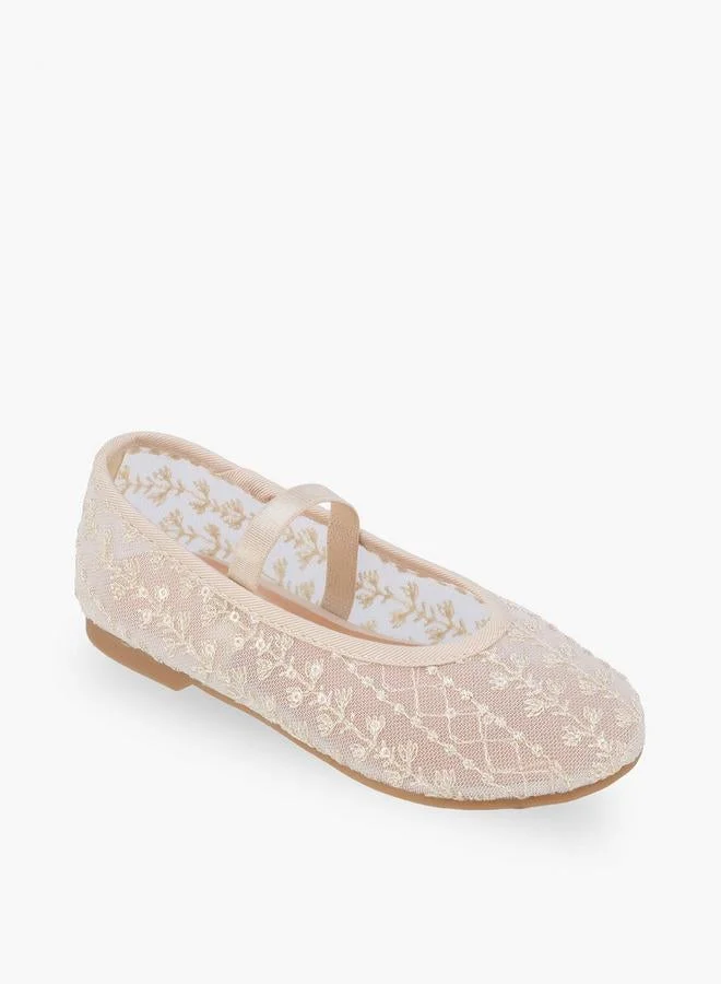 جونيورز Girls Slip-On Ballerina Shoes