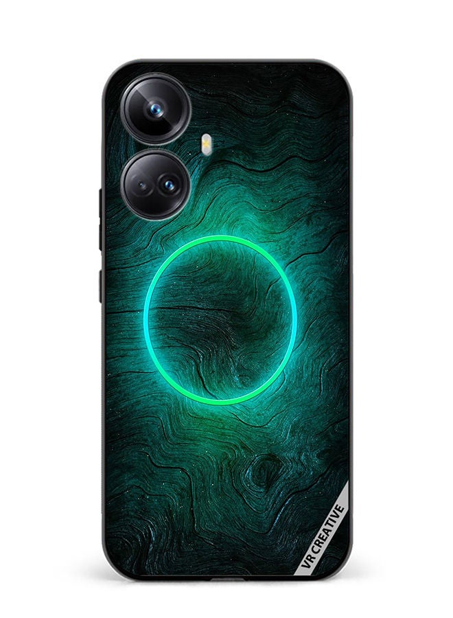 VR CREATIVE Protective Case Cover For Realme 10 Pro Plus Green Light Design Multicolour - Image 1