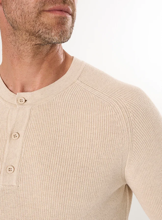 فيليكس هاردي Crew Neck Buttoned Pullover