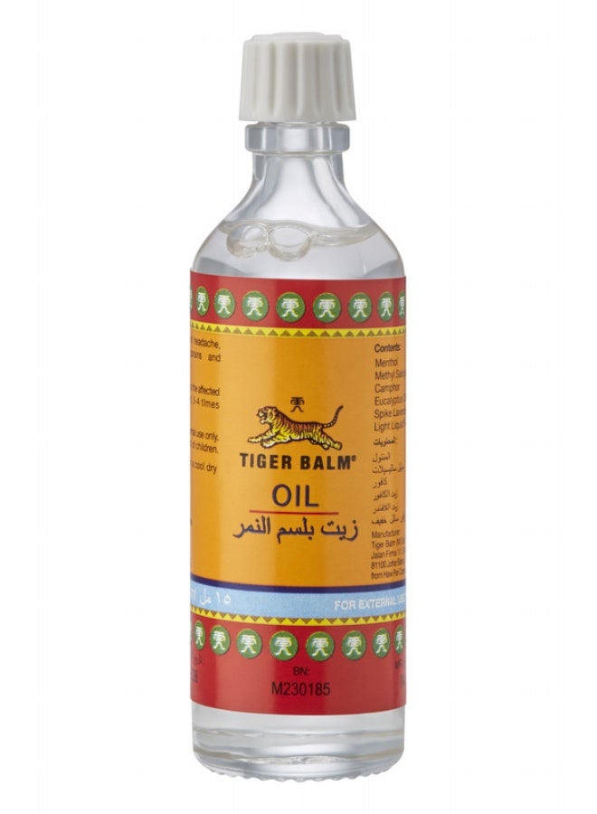 TIGER Balm Oil | Fast and Effective Relief Of Headache, Stuffy Nose, Sprains and Rheumatic Pain | Concentrated Formula Of Natural Herbal Ingredients | 15ml - Image 1