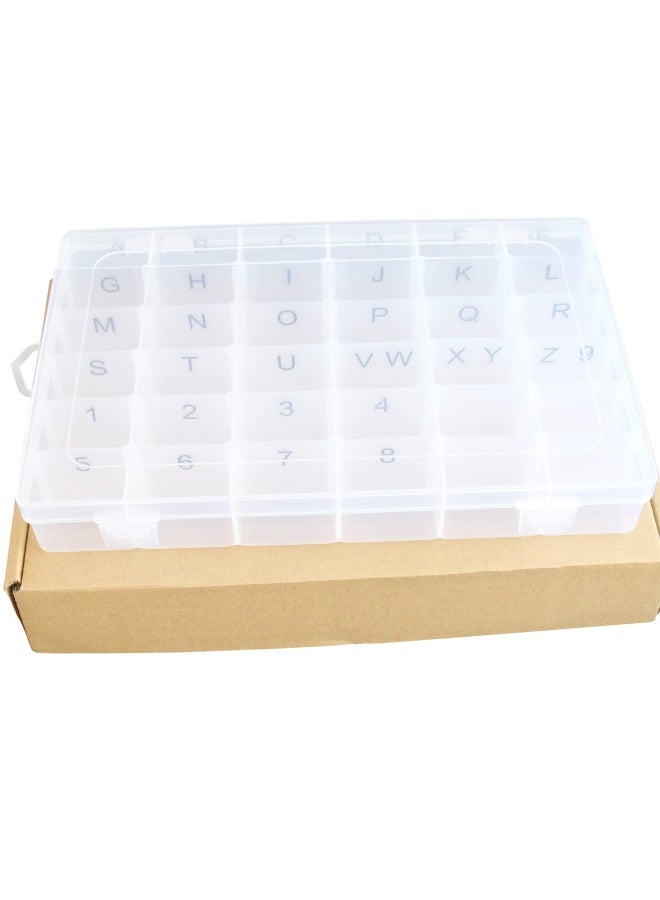 Eddileung Plastic Organizer Container Box Letter Storage Case Adjustable Dividers 36 Compartments For Letter Board Letters With Stickers Pre Applied To Dividers Letter Labels Pre Applied - Image 4