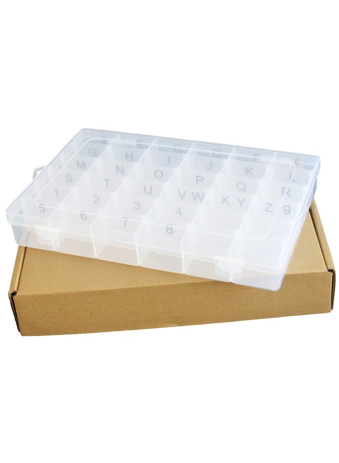 Eddileung Plastic Organizer Container Box Letter Storage Case Adjustable Dividers 36 Compartments For Letter Board Letters With Stickers Pre Applied To Dividers Letter Labels Pre Applied - Image 3