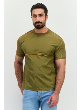 Asos Design Men Crew Neck Short Sleeve Plain T Shirt, Olive  - Image 1