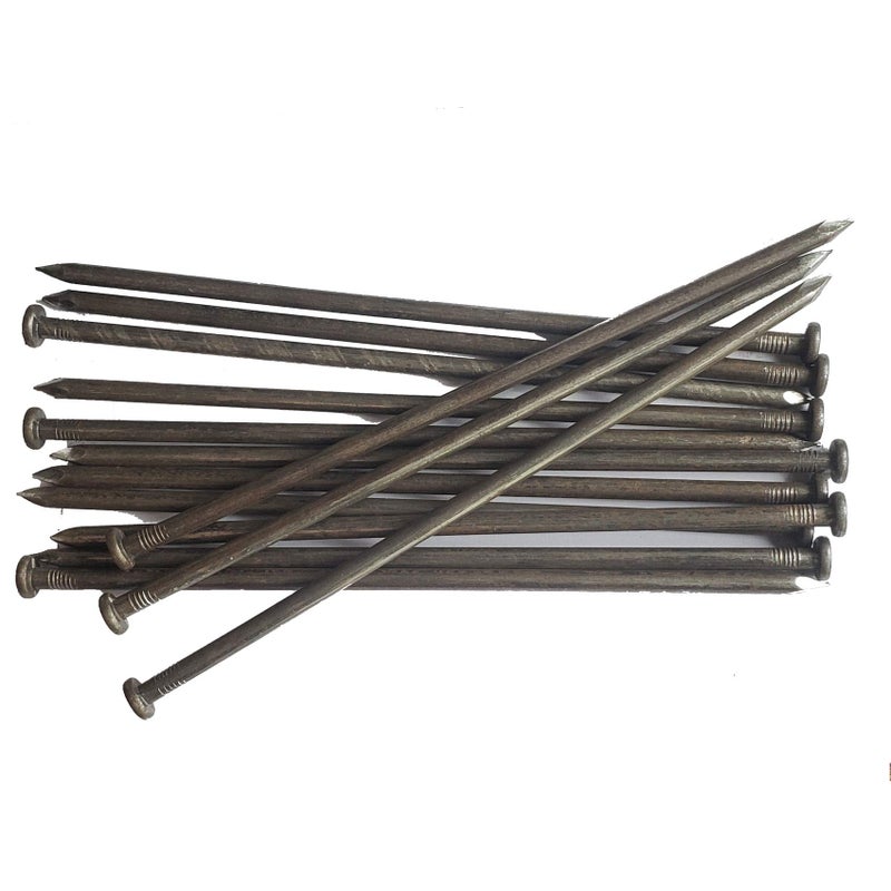 WOCHOLL Landscape Stakes Metal Landscape Edging Anchoring Spikes, 10-Inch Length 50 Count, for Artificial Turf Stakes, Paver Edging, Weed Barrier, Timber, Carpentry, Tent and More - Image 1