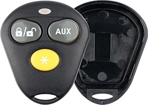 KeylessOption Keyless Entry Remote Control Starter Car Key Fob Case Shell Outer Cover 2 Button Pads for Viper Aftermarket Alarm