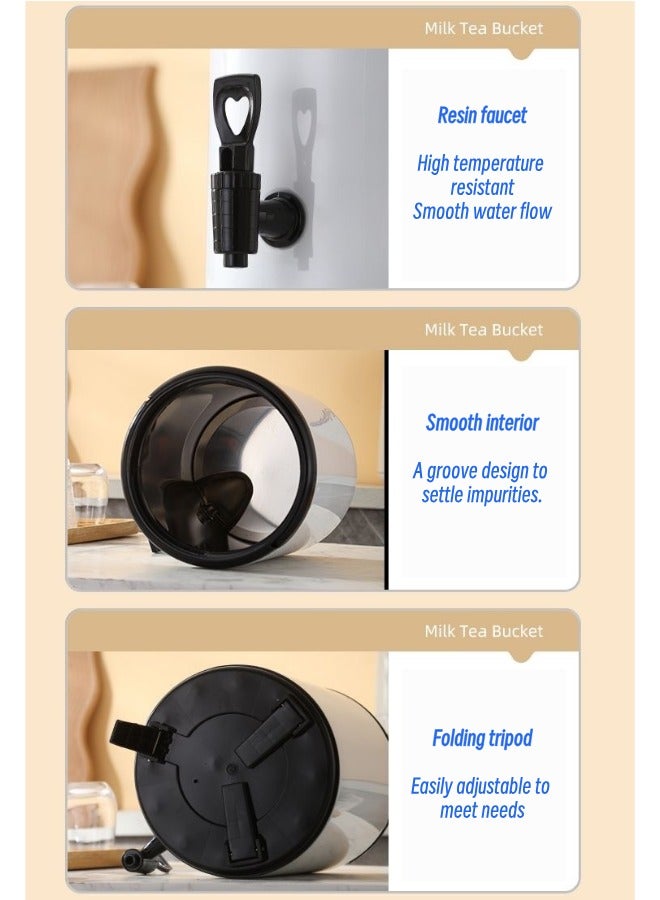 Insulated Beverage Dispenser, Stainless Steel Hot and Cold Drink Dispenser with Spigot – Thermal Coffee Urn, Juice Water Milk Container for Party, Buffet, Catering & Home Use（10L） - Image 3