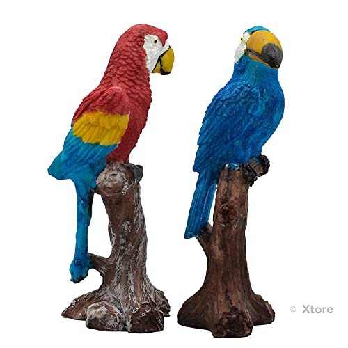 Xtore Parrot Love Couple Vastu Bird Figurine Showpiece Sitting on Tree for Home Decor (Pack of 1, Multicolor) - Image 5