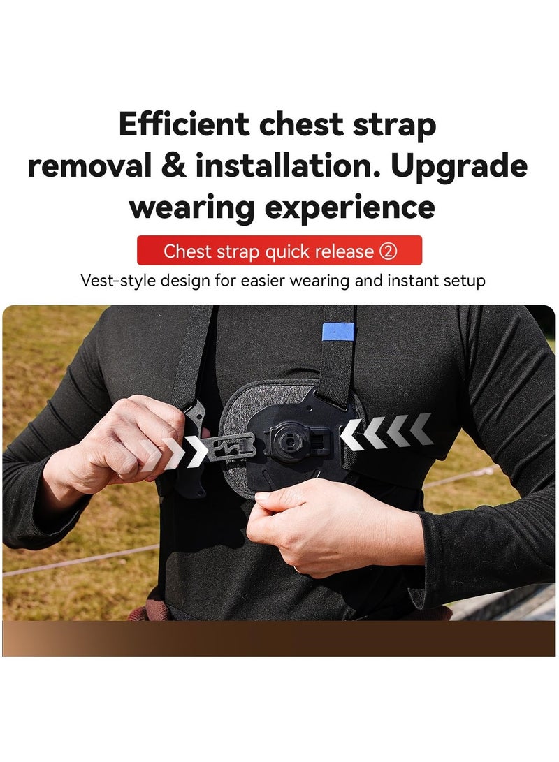 SYOSI Chest Mount Harness Chest Strap with, Adjustable Chest Strap, Breathable Material, for DJI osmo and More Action Cameras  - Image 5