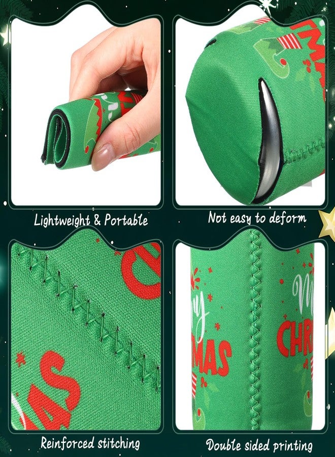 Pickmesh 12 count Christmas Can Coolers Sleeves Xmas Funny Elf Neoprene Can Covers Bulk Holiday Beverages Can Insulated Covers for Christmas Winter Holiday Party Bottle Decor - Image 3