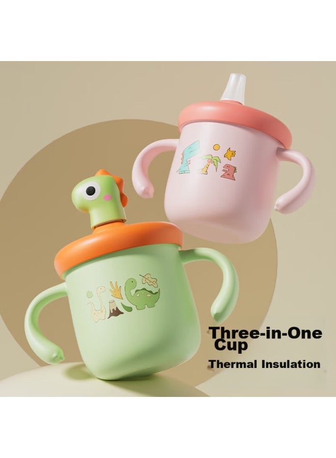Cookss Kids Milk Cup 316l Stainless Steel 1-2-3 Years Old Baby Learning Drinking Cup Direct Drinking Cup With Scale Straw Cup - Image 2