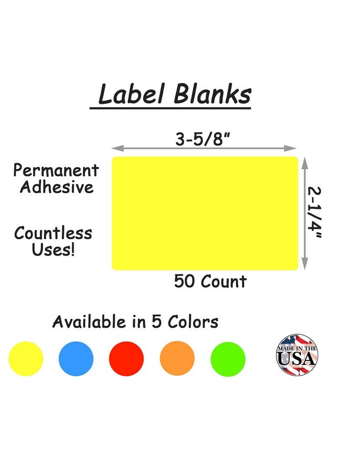 تاج-أه-روم ملصقات صفراء مرمزة بالألوان، 2 بوصة × 3 بوصة، 50 قطعة - Image 2