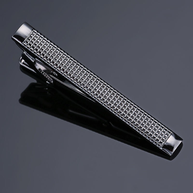 Glamour Jewelry High Quality Copper Sanding Rubber Pattern Batch Flower Tie Clip Fashion Business Men'S Tie Clip - Image 4