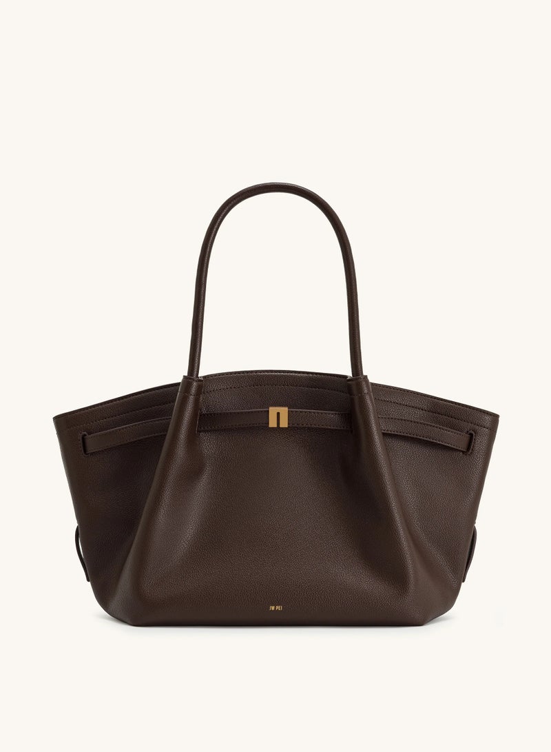 جي دبليو بي حقيبة توت متوسطة هانا - بني داكن - Image 3