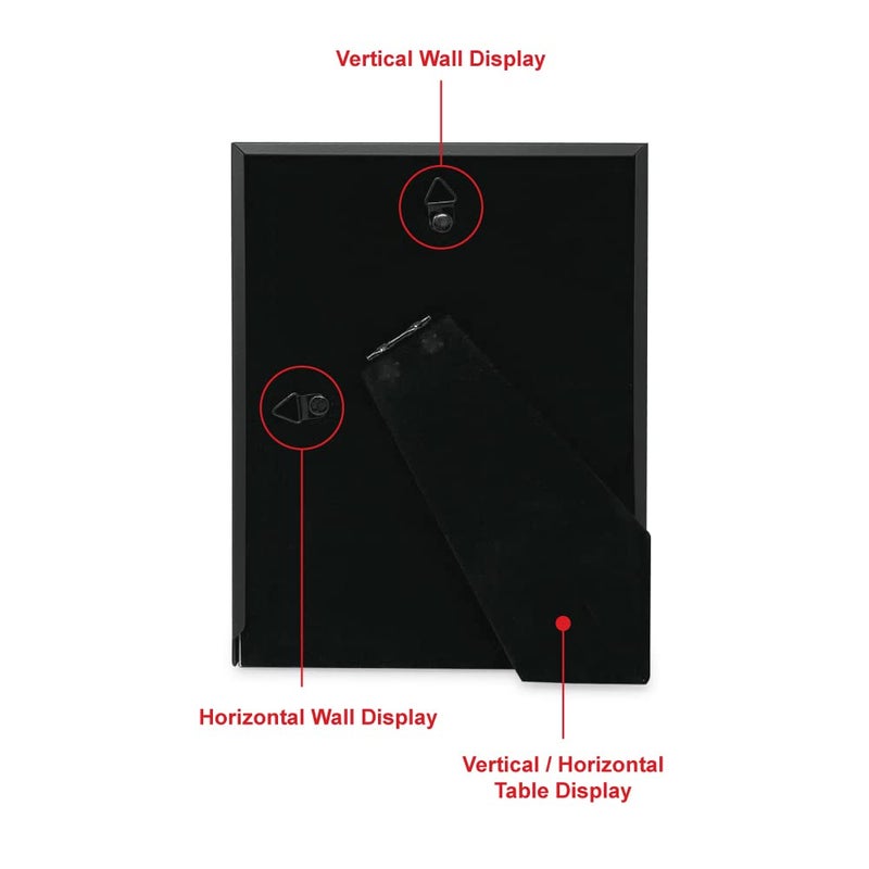 Isaac Jacobs 6x8 (Matted 4x6) Black Metal Picture Frame  Classic Metal Photo Frame Made For Tabletop & Hanging Display  Home and Office D?cor  Photo Gallery and Wall Art (6x8 (Matted 4x6)  Black) - Image 3