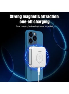 Generic Charging Station for Apple Multiple Devices - 3 in 1 Magnetic Foldable Wireless Charger Dock - Travel Charging Pad for iPhone 14 13 12 Pro Max Plus Watch & Airpods(White)  - Image 5