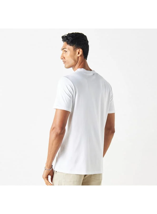 Ecko Unltd. Ecko Unltd Logo Embroidered Crew Neck T-shirt with Short Sleeves