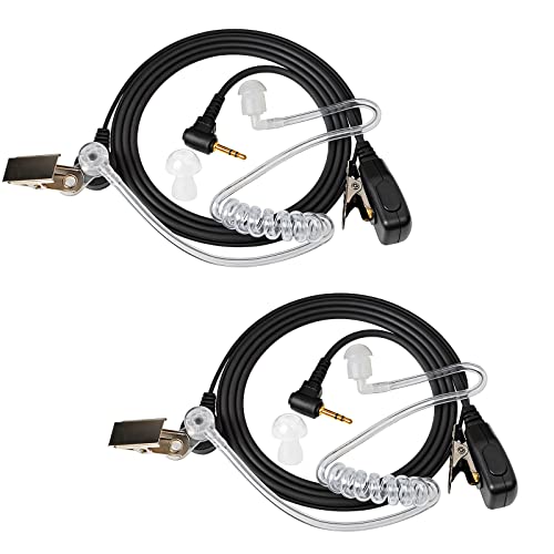 HYS 1 Wire Headset Acoustic Tube Earpiece for Motorola 2.5mm Talkabout Walkie Talkie MD200TPR MH230R MR350R MS350R MT350R MG160A MH230TPR (Pack of 2) - Image 1