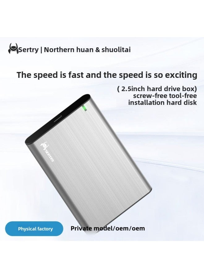 Shuolitai 2.5 Inch Mobile Hard Disk Box Screw-free Tool-free 3 Seconds To Disassemble The Hard Disk Box-Color:HD217FM Micro USB3.0 Black - Image 2