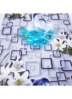 wolpin Wall Stickers DIY Wallpaper (45 x 500 cm) 3D Frames and Dolphins Flowers Self Adhesive Decals Kids Room Decoration, Dolphin Blue, 24.27 sq ft - pzsku/Z1BB3B9C1F2383375F322Z/45/_/1738305922/82b5d9af-411a-41b5-8888-954a0171b7b5