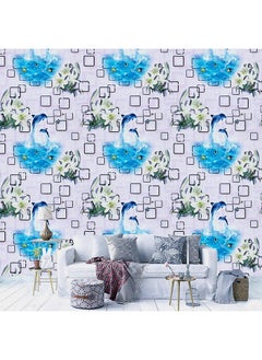 wolpin Wall Stickers DIY Wallpaper (45 x 500 cm) 3D Frames and Dolphins Flowers Self Adhesive Decals Kids Room Decoration, Dolphin Blue, 24.27 sq ft - pzsku/Z1BB3B9C1F2383375F322Z/45/_/1738305952/24ebe093-9909-4dae-a2df-48209ddbae23