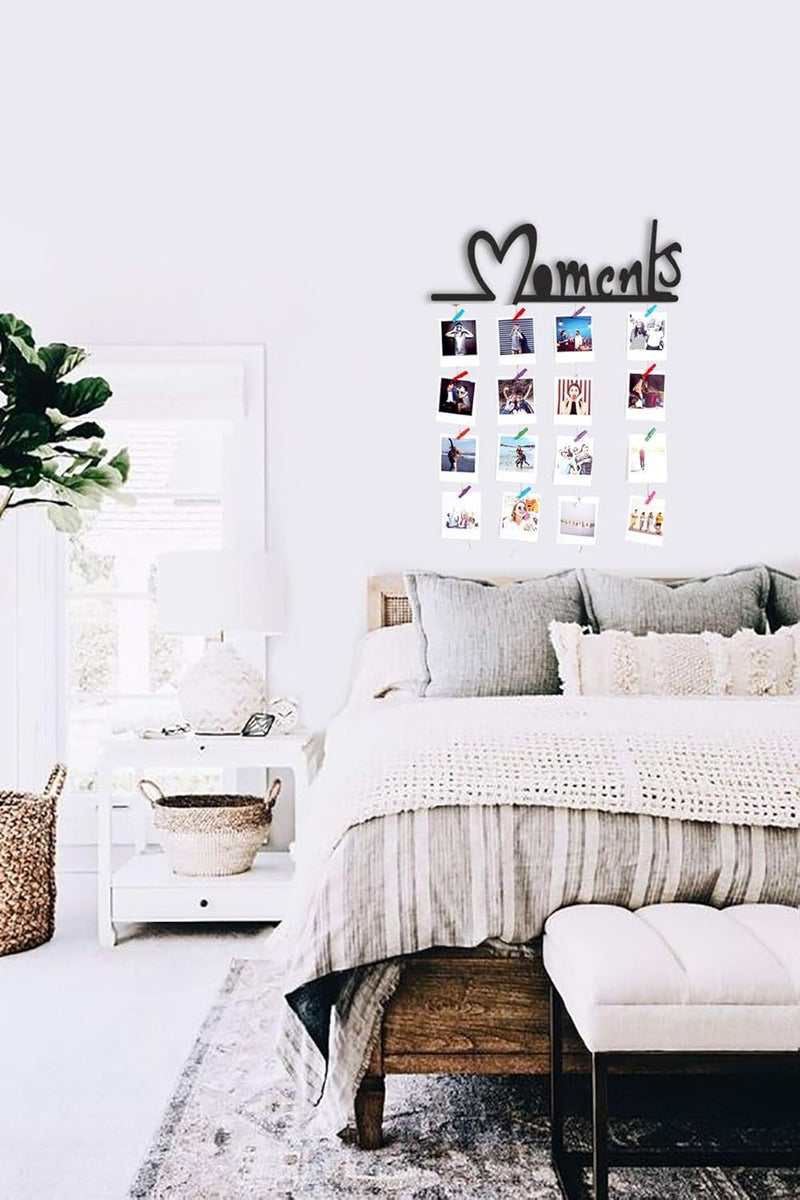 Decorcreed إطار عرض الصور المعلق من ديكوركريد MOMENTS مع مشابك خشبية لتزيين الجدران - Image 4