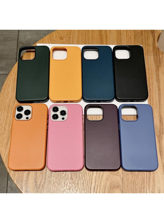 اس-توب جراب هاتف مغناطيسي من ماج سيف من الجلد بلون نقي لهاتف iPhone 14 Pro - Image 2