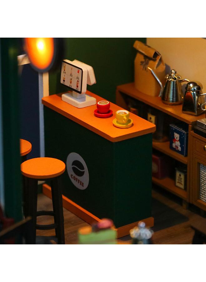 Bluejw Hongda Diy Cabin Afternoon Cafe 3D Three-dimensional Assembled Building Model Exquisite Afternoon Tea For Birthday Gifts - Image 3