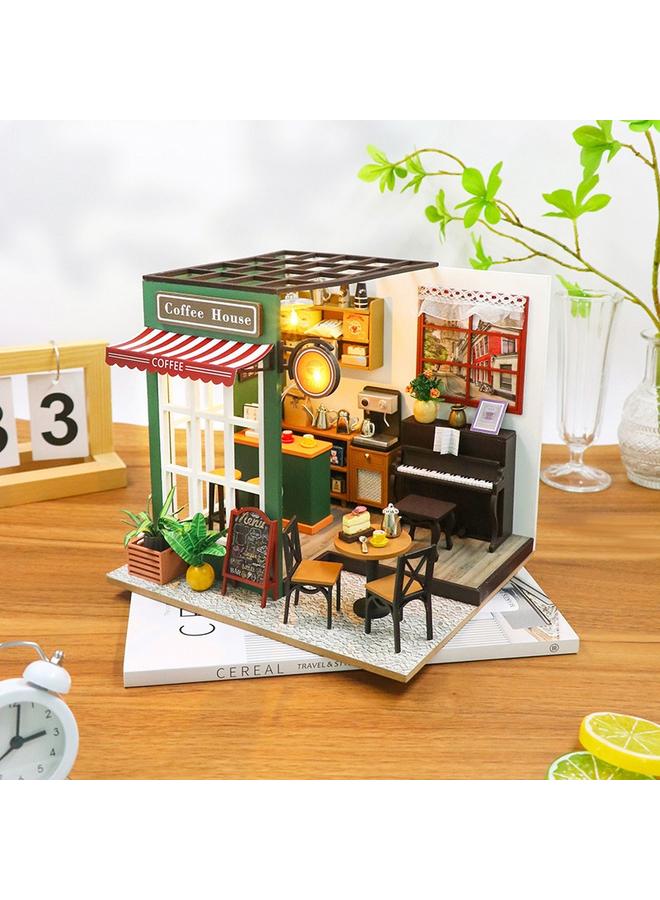Bluejw Hongda Diy Cabin Afternoon Cafe 3D Three-dimensional Assembled Building Model Exquisite Afternoon Tea For Birthday Gifts - Image 4