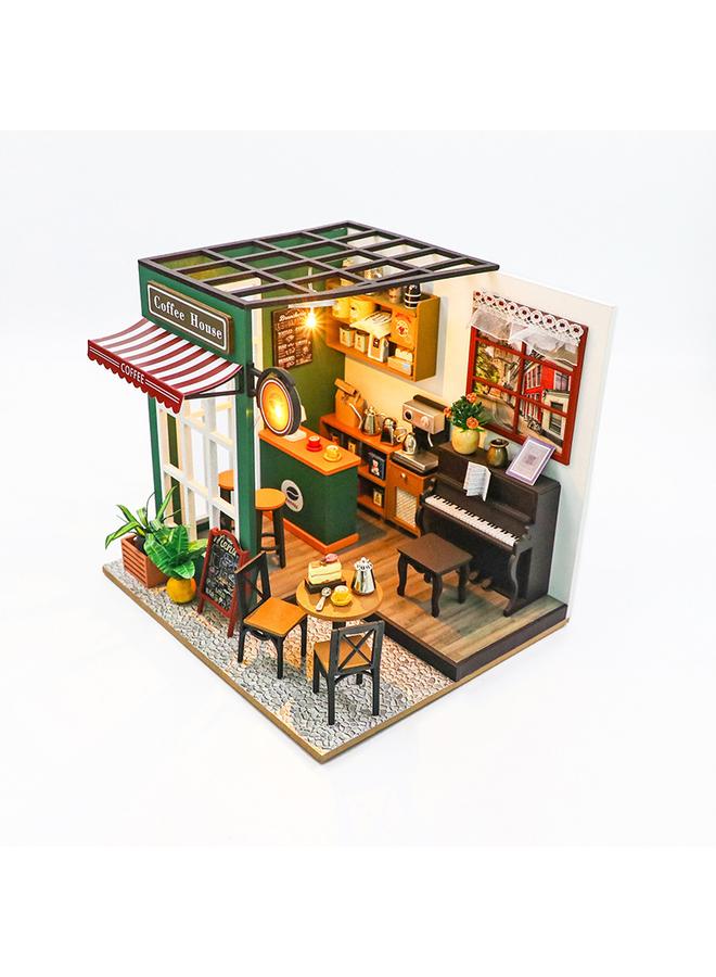 Bluejw Hongda Diy Cabin Afternoon Cafe 3D Three-dimensional Assembled Building Model Exquisite Afternoon Tea For Birthday Gifts - Image 1