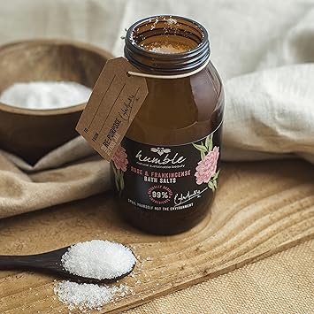 Humble Rose and Frankincense Bath Salts 500 g Spoil Yourself not the Environment Carefully Created with Natural Biodegradable Ingredients Cruelty Free - Image 2