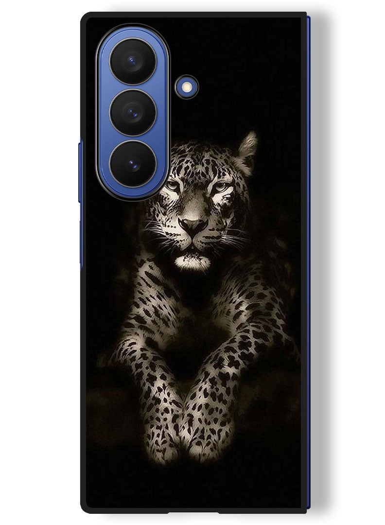 Theodor Case Compatible with Samsung Galaxy Z Fold 7 - 8 Inch Protection Shockproof Bumper Cover Leopard - Image 1