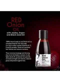 Qraa Men Red Onion Hair Oilwith Jojobaargan & Black Seed Oil 100 Ml  - Image 4