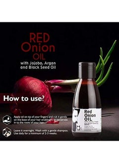 Qraa Men Red Onion Hair Oilwith Jojobaargan & Black Seed Oil 100 Ml  - Image 5